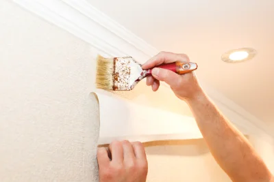 Pose de papier peint à Venas — revêtements muraux et toiles de verre